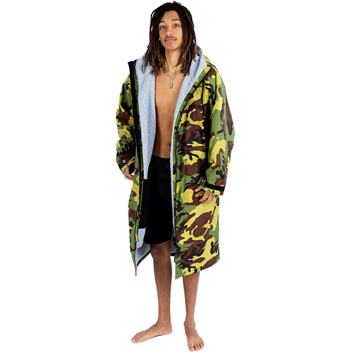 2025 Dryrobe Advance Accappatoio Da Cambio A Maniche Lunghe V3 DALSV3 - Grey / Mimetico
